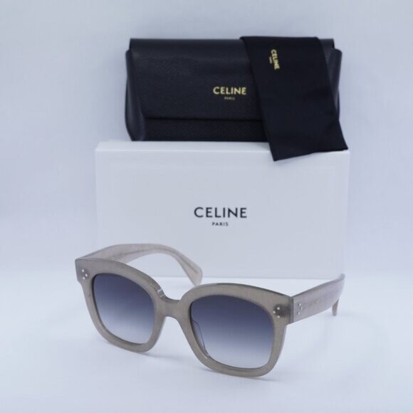 Final Price! Celine CL4002UN 20B Grey Silver Glitter Sunglasses - Picture 1 of 13